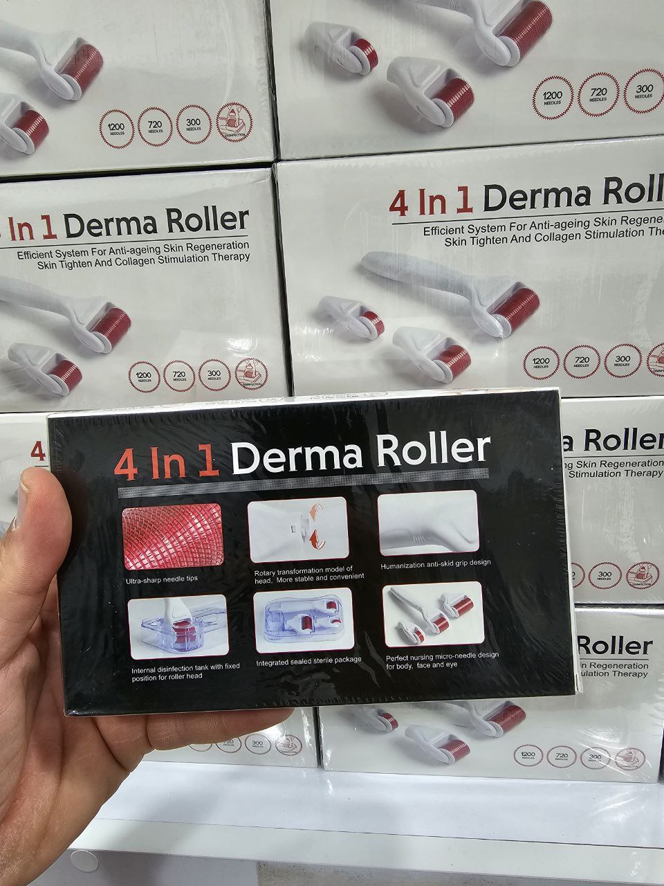 خرید آنلاین درمارولر 4 در 1 دی آر اس DRS 4 in 1 derma roller