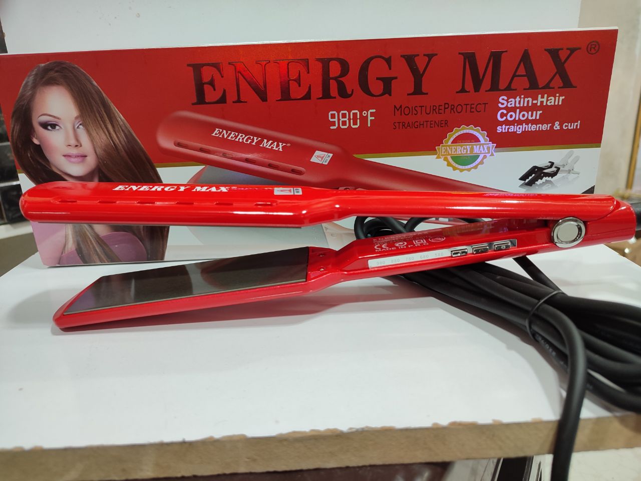 قیمت اتو موی فوق حرفه ای مخصوص کراتینه کردن برند انرژی مکسEnergy max