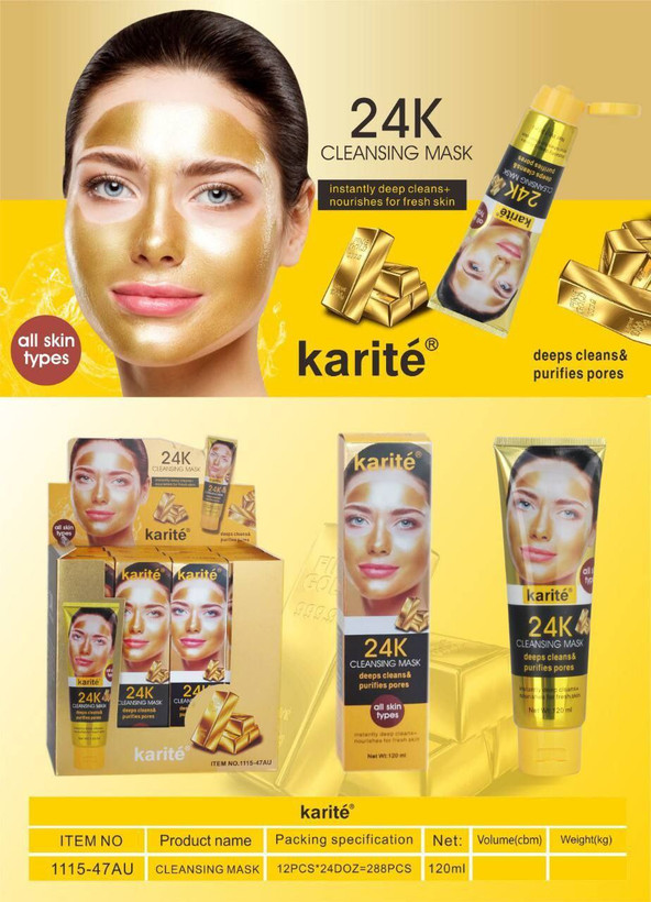 ماسک طلاکاریت 24روشن کننده وپاک سازی عمیق پوست