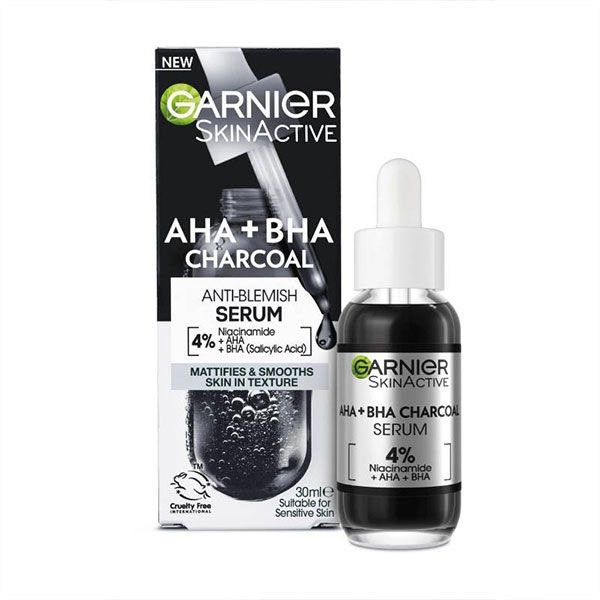 خرید سرم لایه بردا زغال گارنیر AHA+BHA حجم 30میل