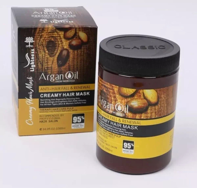 ماسک روغن آرگان لاتنس بدون سولفات کراتینه 1000گرمی