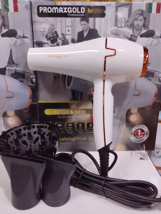 کیفیت تضمینی سشوار حرفه ای پروماکس گلد همراه دسپانسر اورجینال مدل 7004