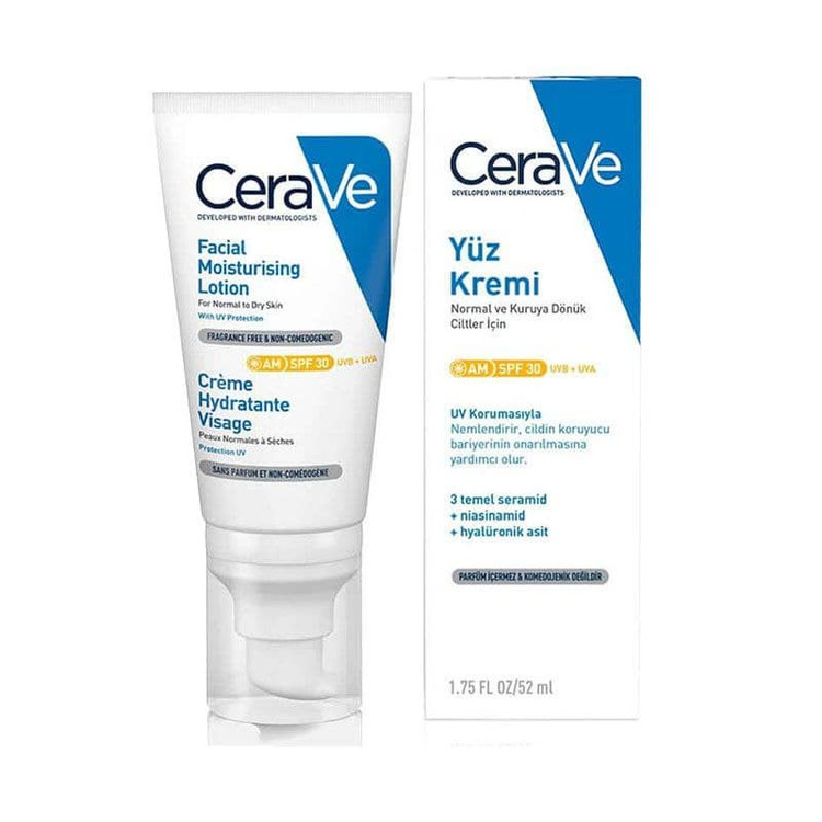 قیمت خرید آنلاین مرطوب کننده و لیسون روز پوست نرمال تا خشک سراوی 52گرمی