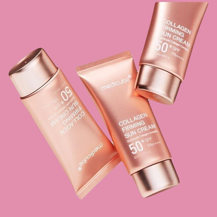 کیفیت تضمینی کرم ضد آفتاب کلاژن مدی کیوبspf50