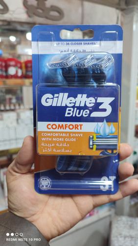 ژیلت سه تیغ بلوتری تری ما رک ژیلت بسته سه عددی