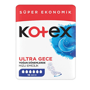 نوار بهداشتی کوتکس kotex درسایز نرمال مدل Ultra بسته 24 و18و16